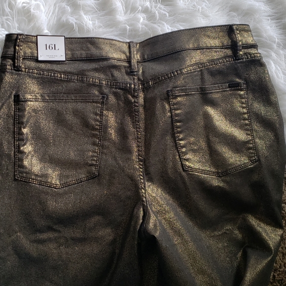 Black & white Skinny jean, Color Gold Foil, 16L - Picture 5 of 11